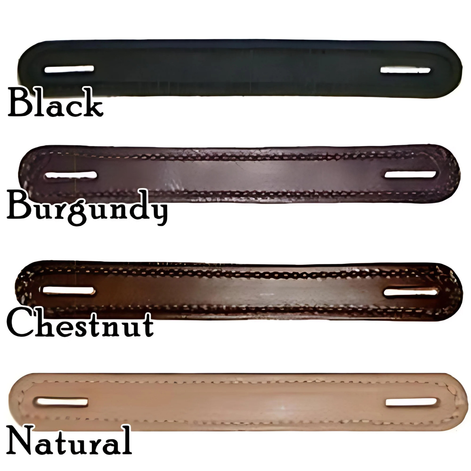 Leather Trunk Handle Slotted Round Ends 8.75 inches Vintage Steamer Trunk