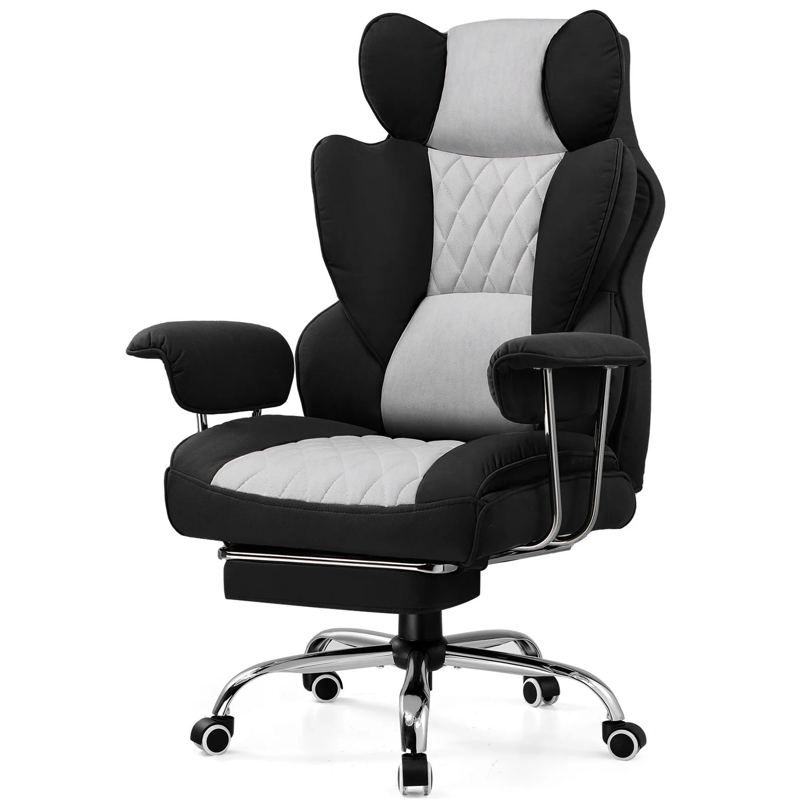 Big and Tall Ergonomic Computer Office Desk Chair with Footrest Lumbar support