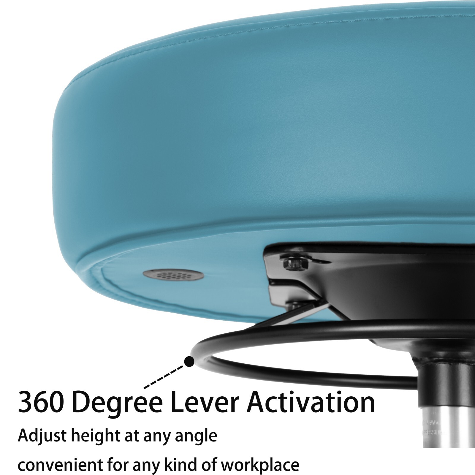 15″ Table Height Adjustable Round Seat ,Spa, Medical, Lab, Cleanroom, Blue