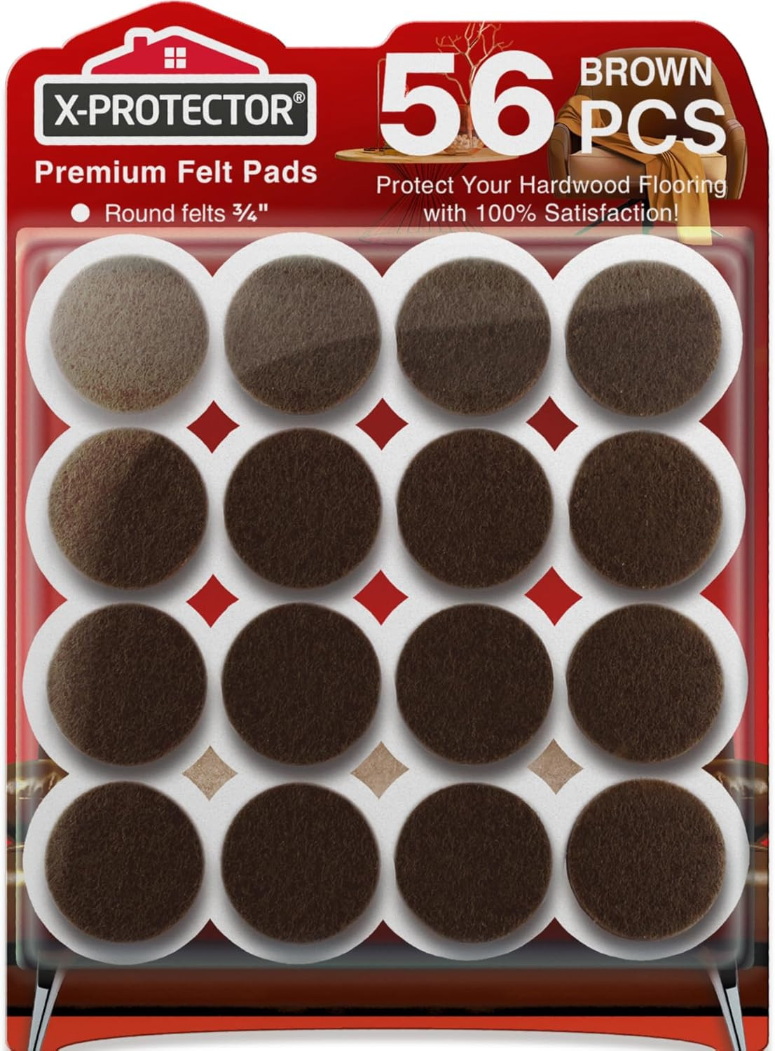 Felt Furniture Pads – 56 PCS 3/4″ Floor Protectors for Chair | Furniture Feet –