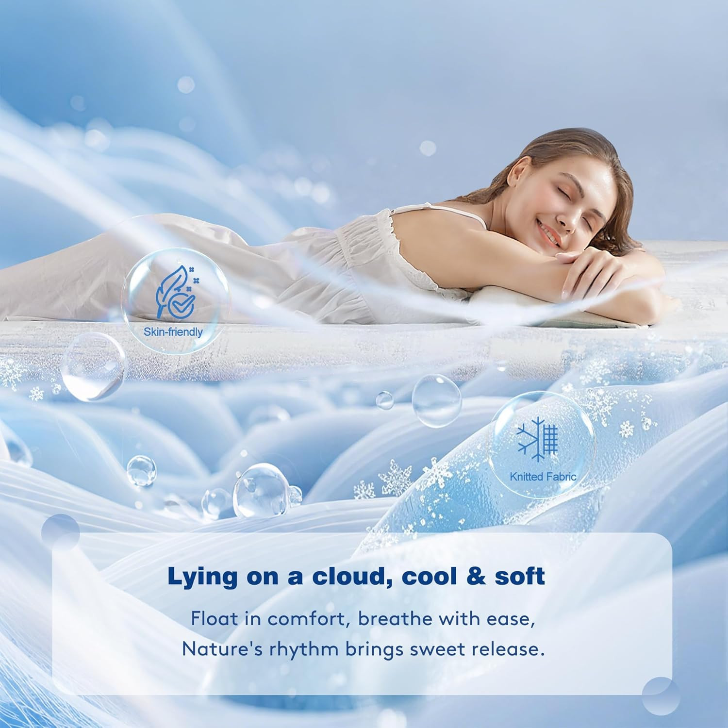 14″ Queen Hybrid Mattress with Gel Memory Foam & 7-Zone Pocketed Coils