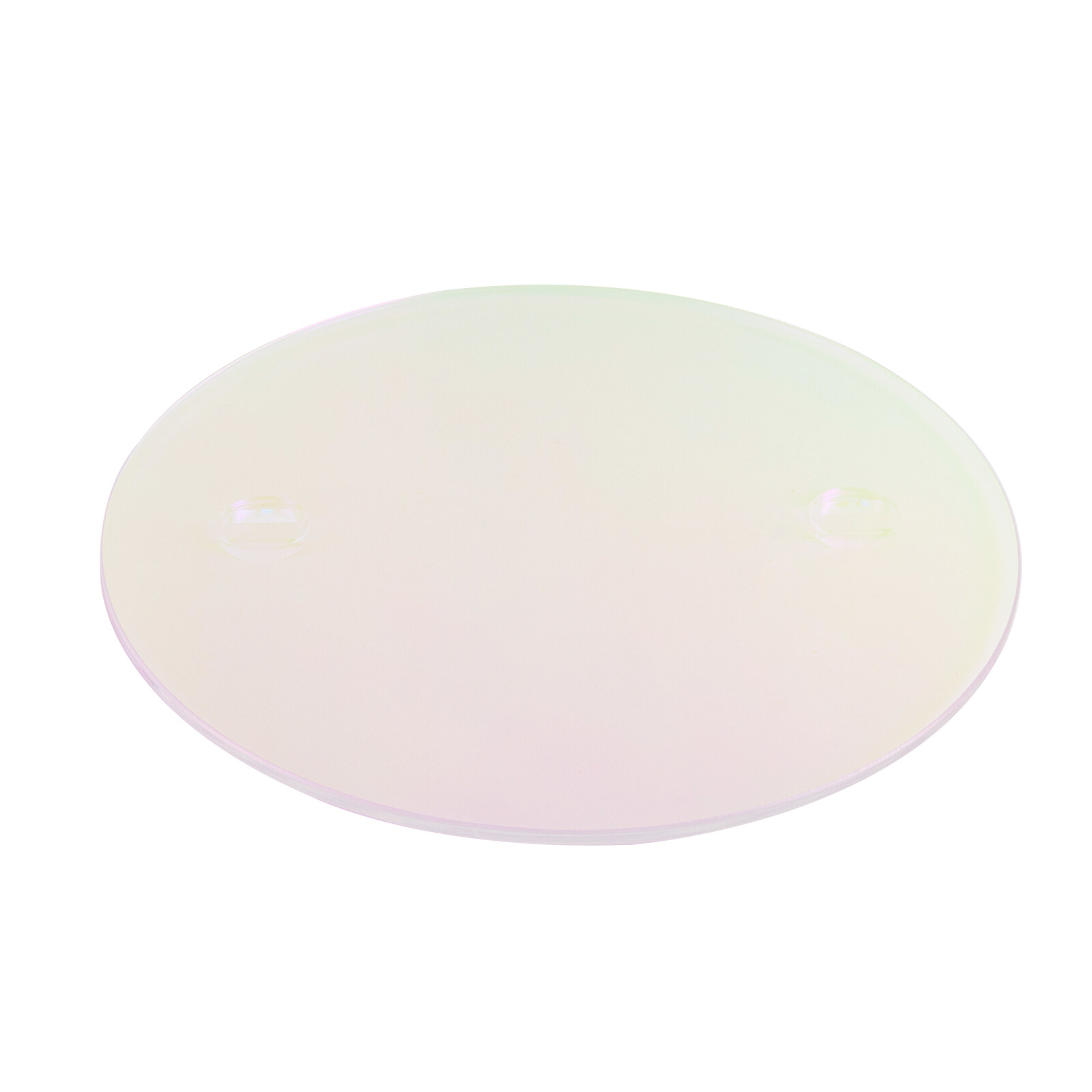 Iridescent Acrylic Round Coffee Table, Modern Rainbow End Table