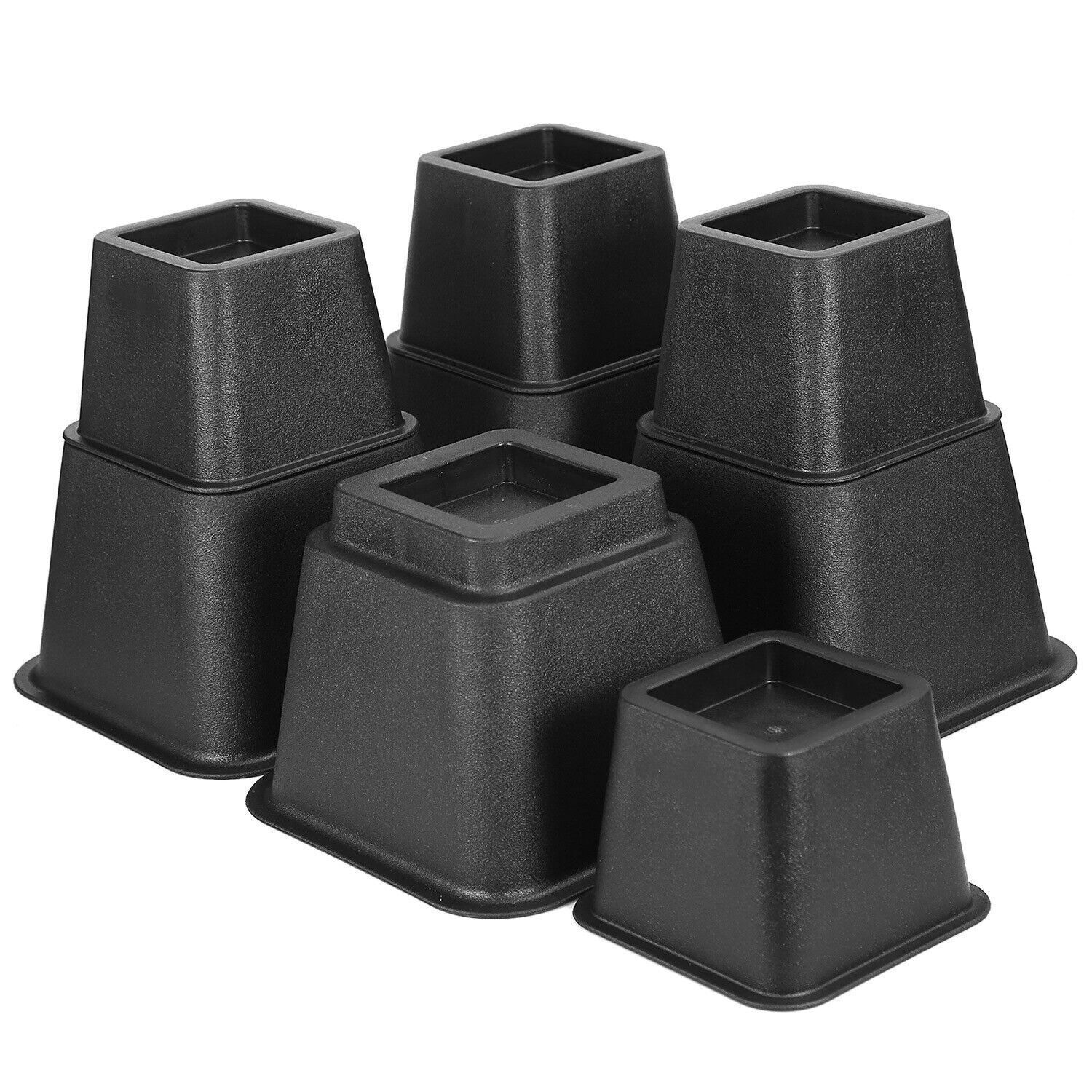 8PCS Furniture Bed Risers Adjustable Heights lifts Couch Risers 1100lbs Max