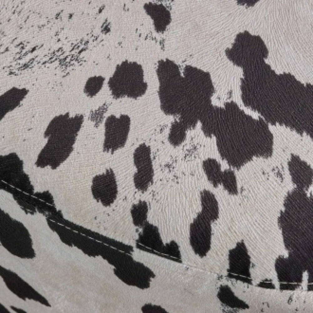 Animal Ottoman/Footstool, Black and White Cow-Shaped Ottoman, Modern Ottoman
