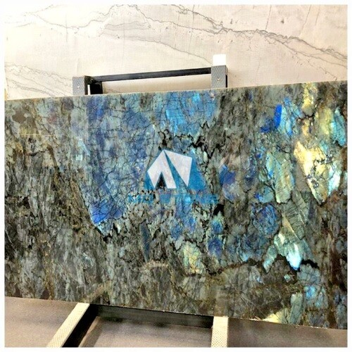 Stunning Labradorite Dining Table, Crystal Gemstone Counter Desk Table Decors