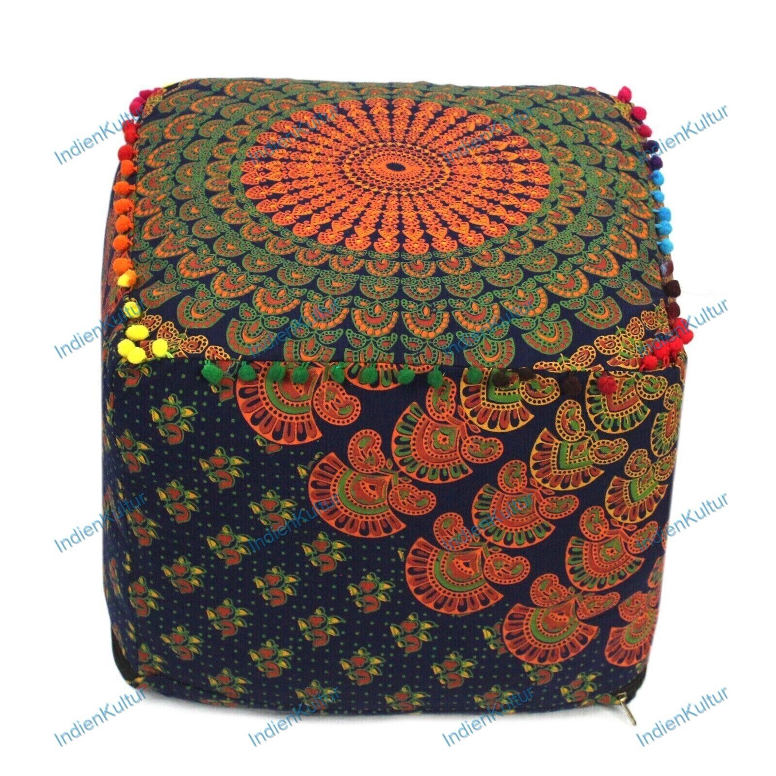 Pouf Ottoman Ethnic Indian Mandala Pouffe Poof Floor Pillow Foot stool