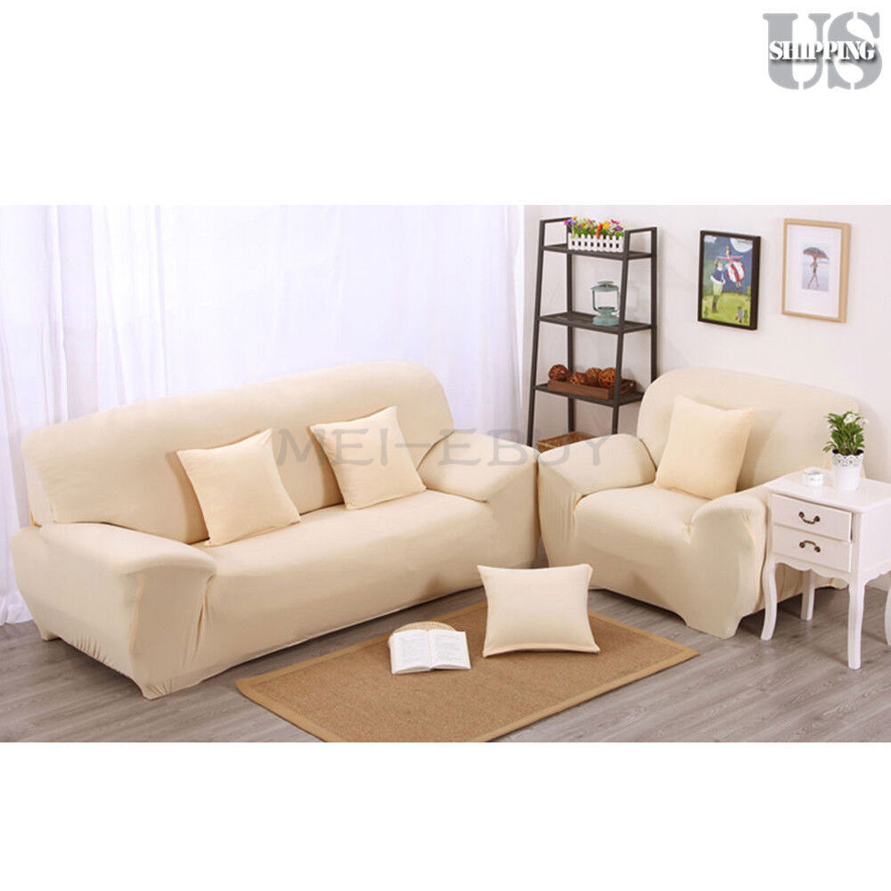 1/2/3/4 Seater Stretch Chair Sofa Cover Slipcover Elastic Couch Protector Cover