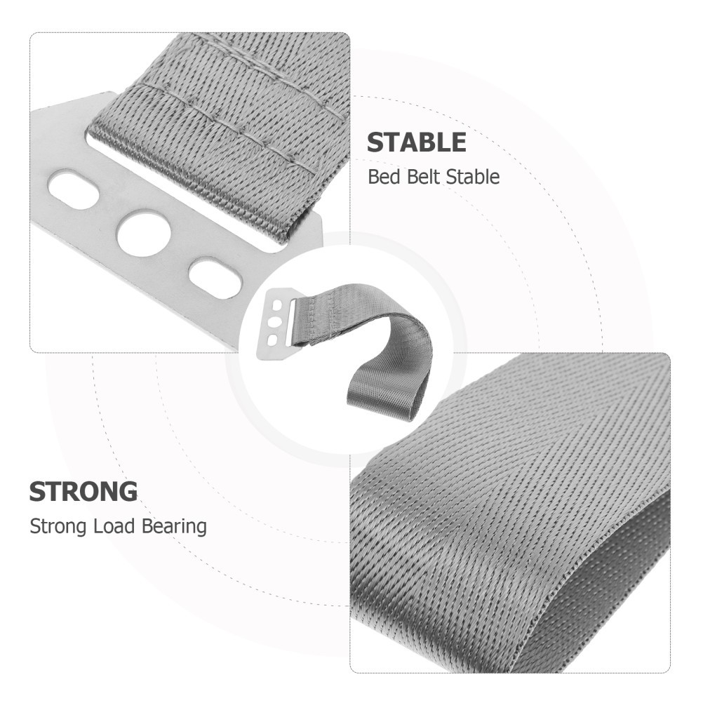 Grey Bed Pull Tab Strap with Non Slip Design for Stable Support on Storage Beds