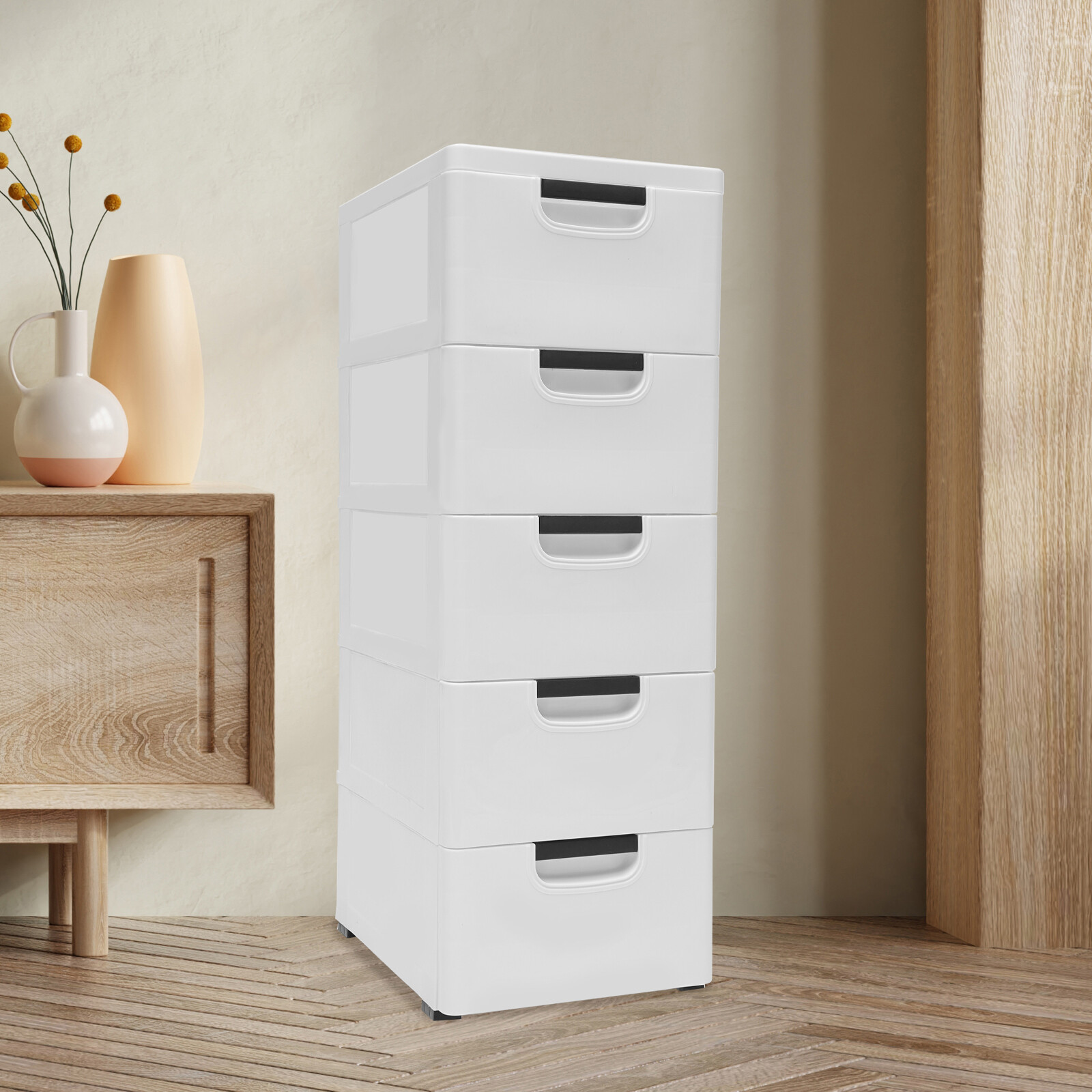 5-Drawer Storage Cabinet – Space-Saving Vertical Organizer for Home Use