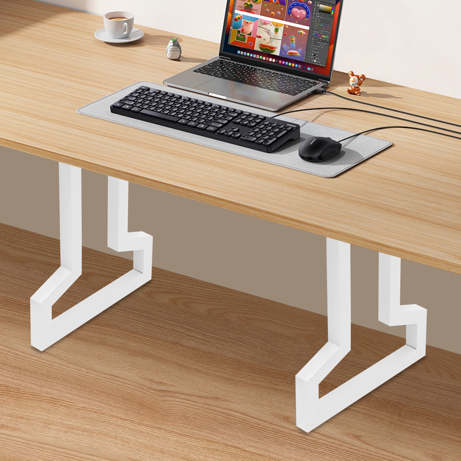 2Pcs Steel Table Supporting Legs Parts Desk Supported Leg Frame Accessories