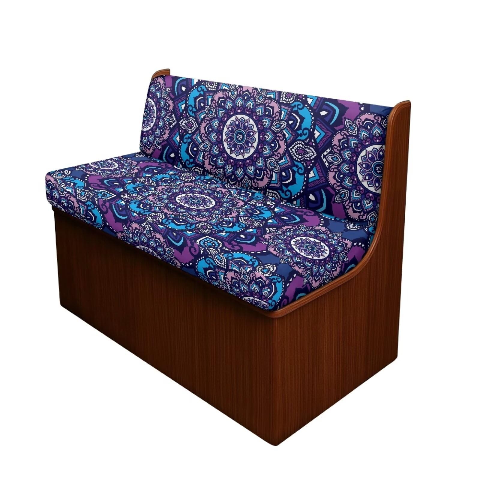 RV Camper Dinette Cushion Covers Purple Mandala Camper Cushion Slipcover Scra…