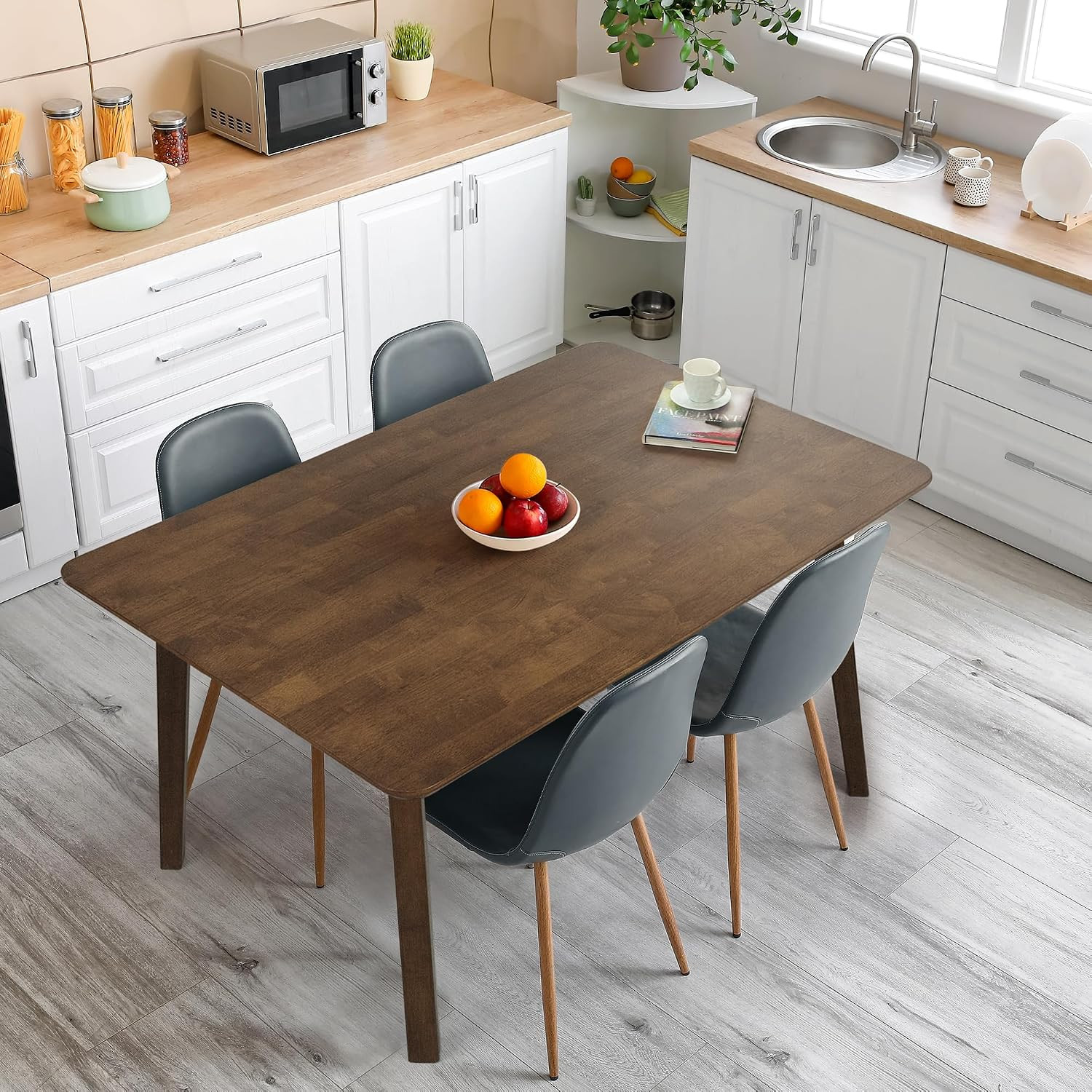 Acacia Verve 48″ Solid Wood Dining Table for 4 – Modern Rustic Design