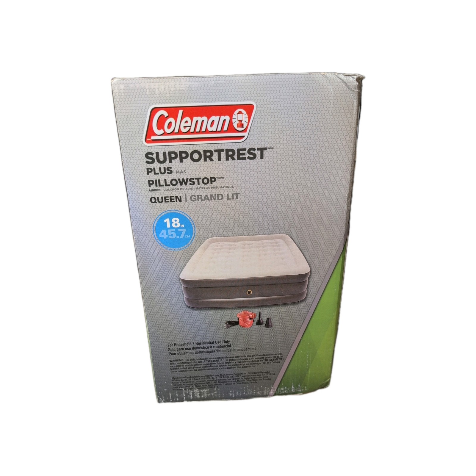 COLEMAN Supportrest Plus AIRBED QUEEN SIZE -Use Queen Size Sheets/Soft Plush Top