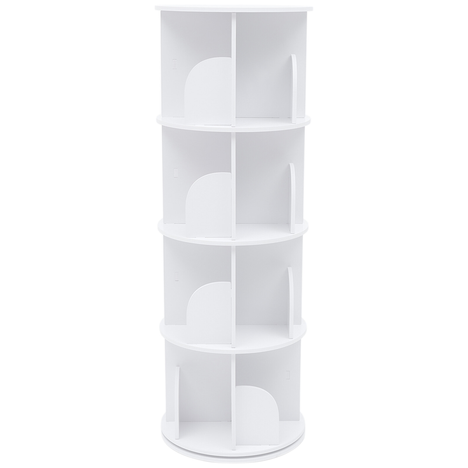 4-Tier 360° Rotating Bookshelf Bookshelf Organizer Floor Standing Storage Shelf