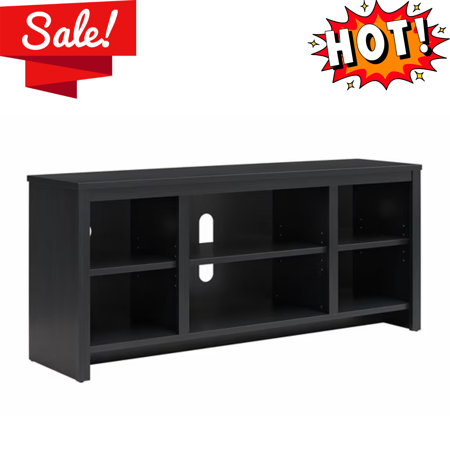 Mainstays Parsons TV Stand for TVs up to 50″ Black Oak Finish Media Console