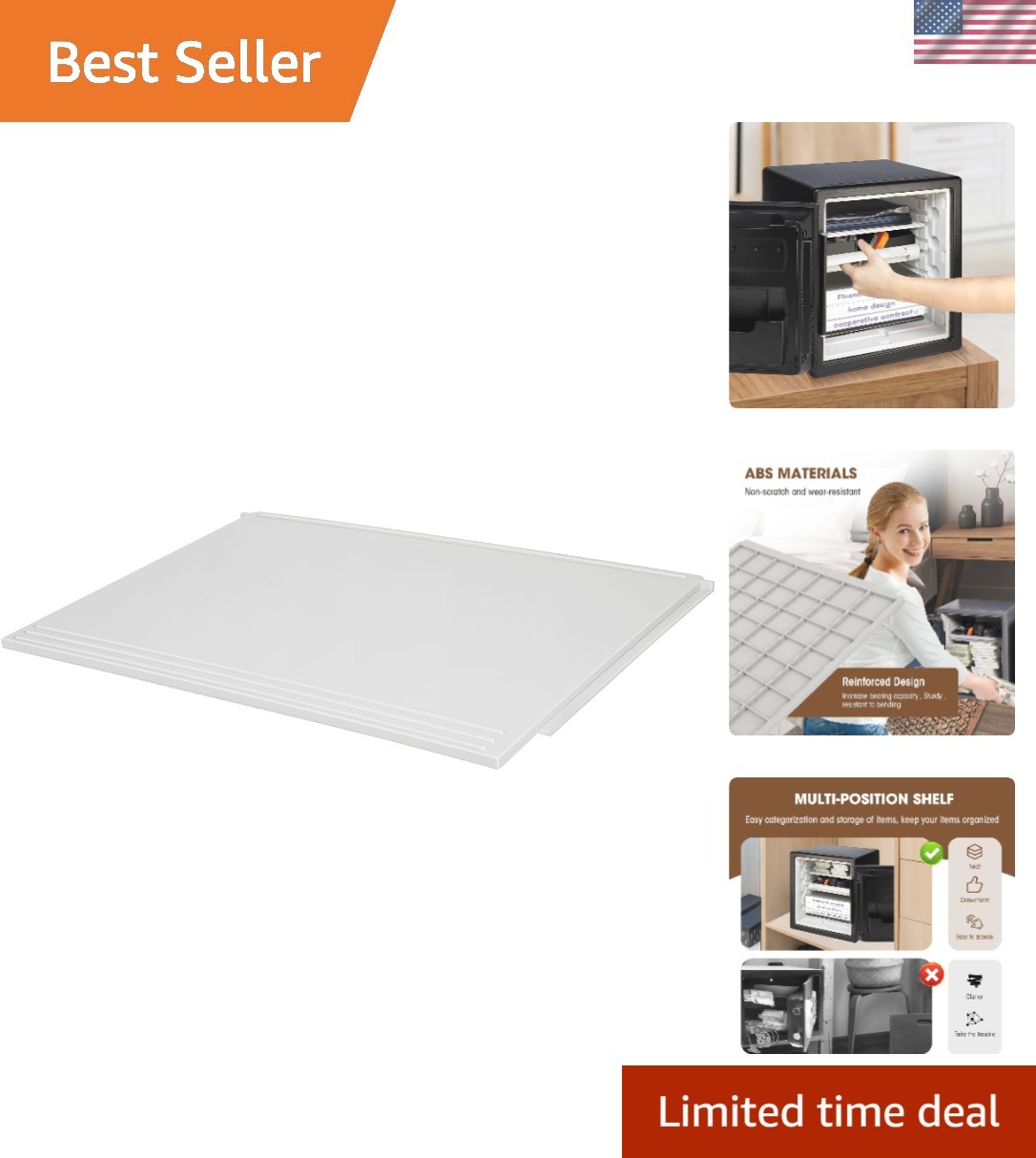 Durable ABS Plastic Shelf for SentrySafe Fireproof Safes – Clutter-Free Storage
