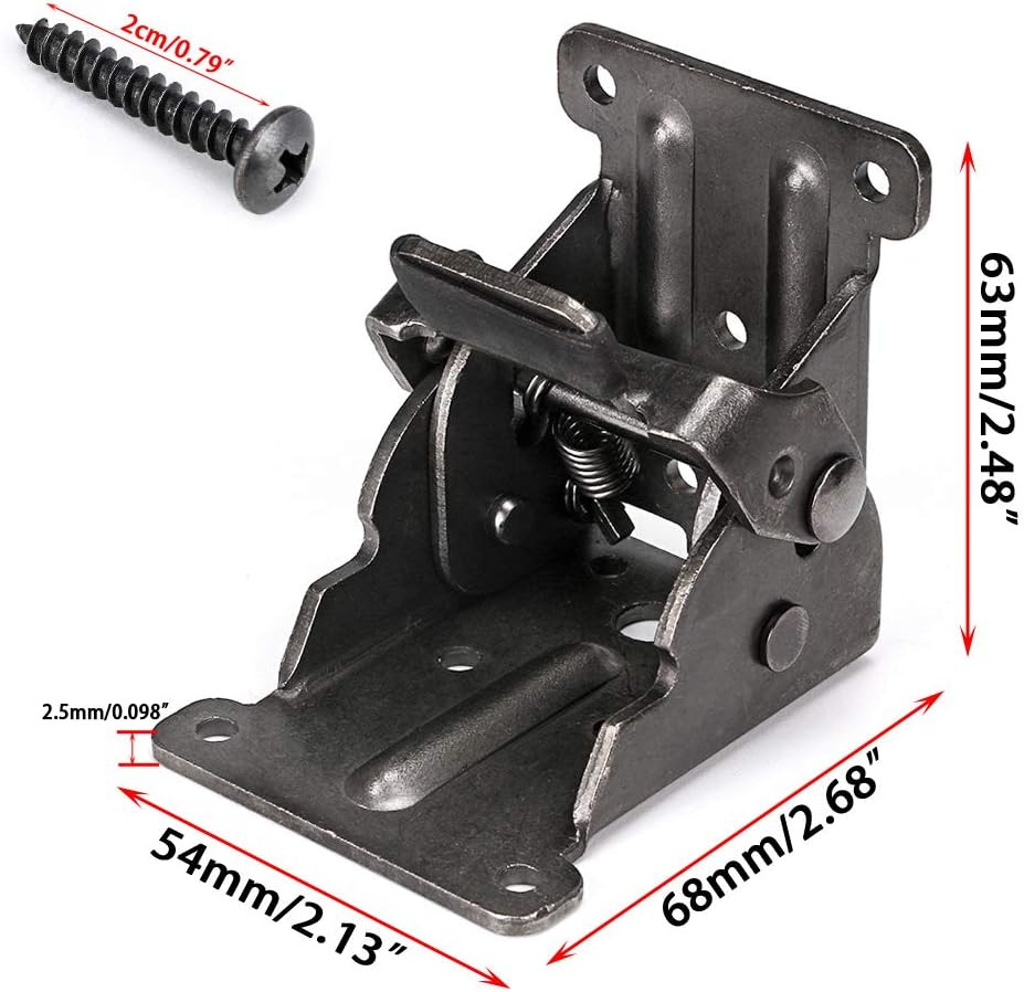 4 Pack Table Leg Folding Brackets, Collapsible Shelf Bracket Support | Foldable