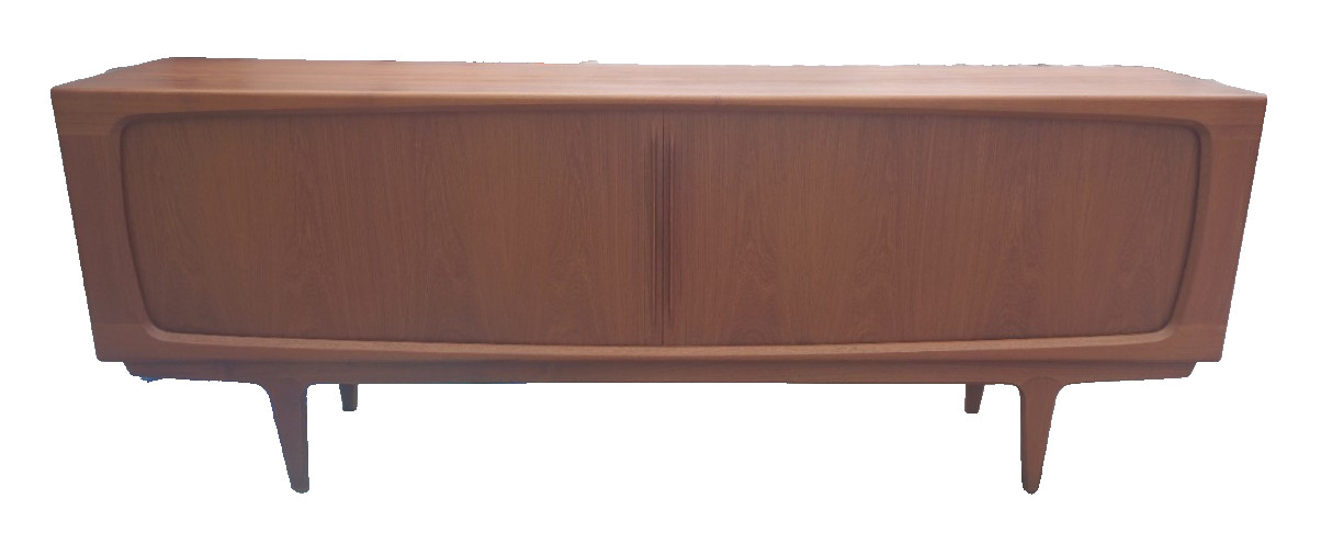 Mid Century Danish Teak Sideboard, Made in Denmark, with Sliding Doors