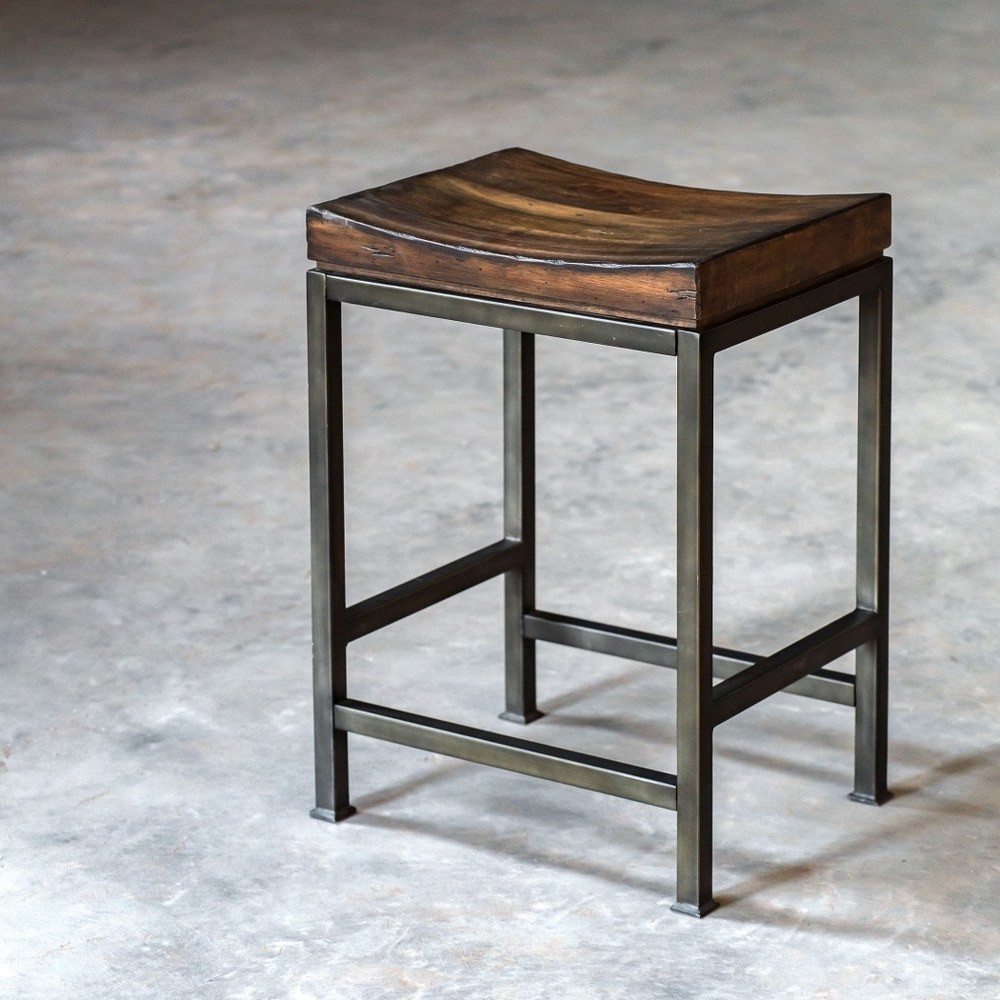 Uttermost Beck 24″ Counter Stool, 18″ Wide By 14″ Deep Accent Furniture