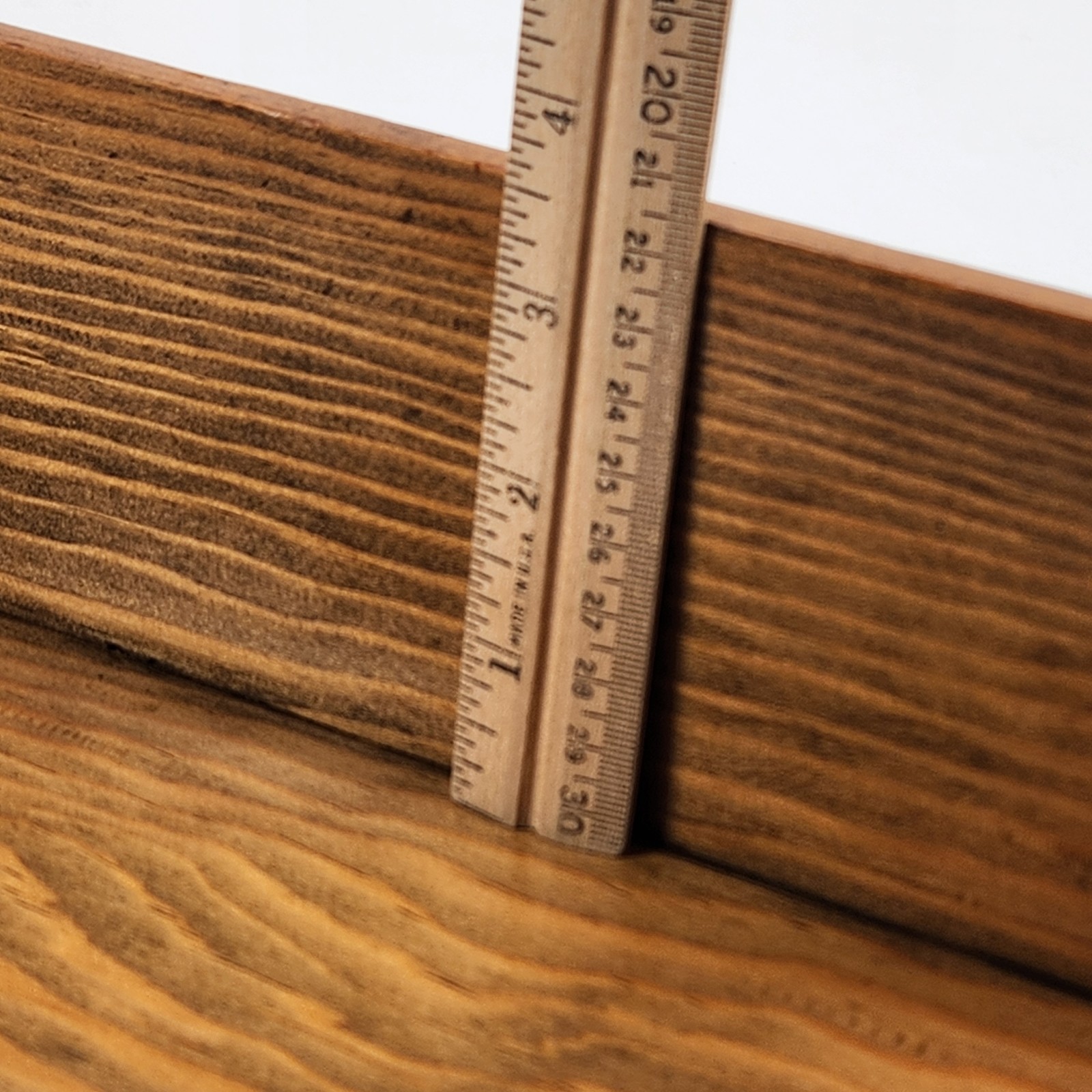 VTG Hanging Wood Display Shelf Wall Mounted Natural Grain Board Routed Edge 24″
