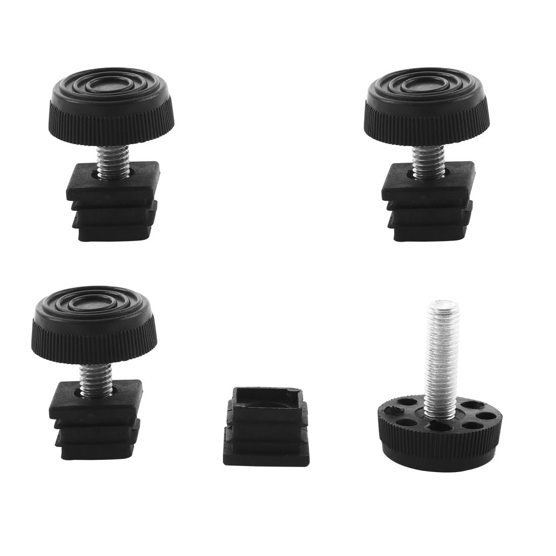 Adjustable Leveling Feet 20 x 20mm Square Insert Kit Furniture Glide 4 Set