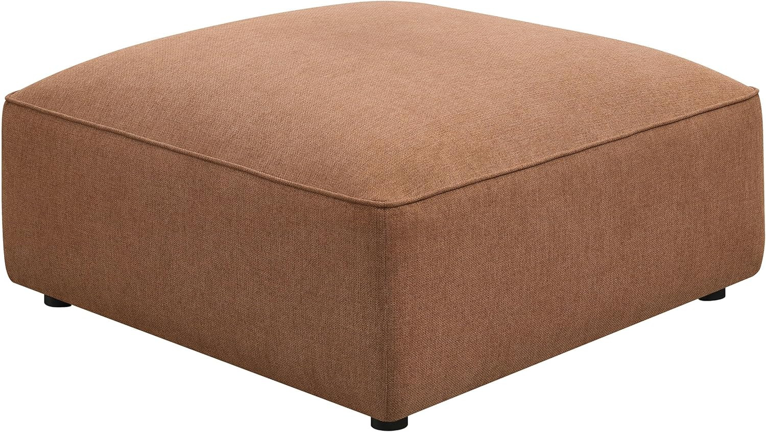 Jennifer Terracotta Upholstered Square Ottoman – 39-Inch Modular Design