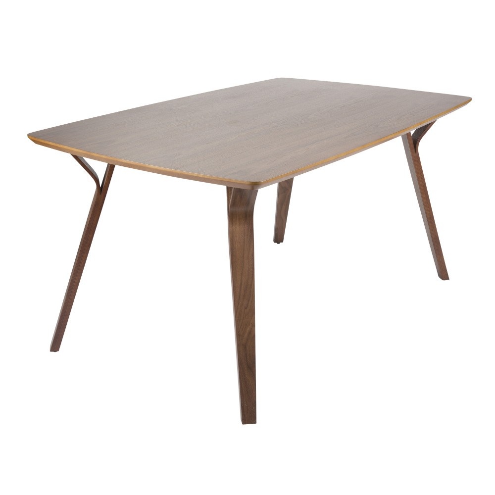 Mid-Century Modern Walnut Wood Dining Table 63.25″ x 38″ x 30.75″