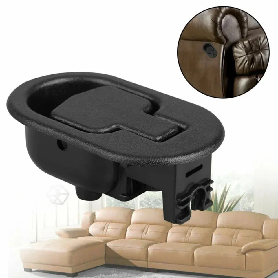 2PCS Universal Replacement Sofa Chair Recliner Pull Handle Release Lever Black