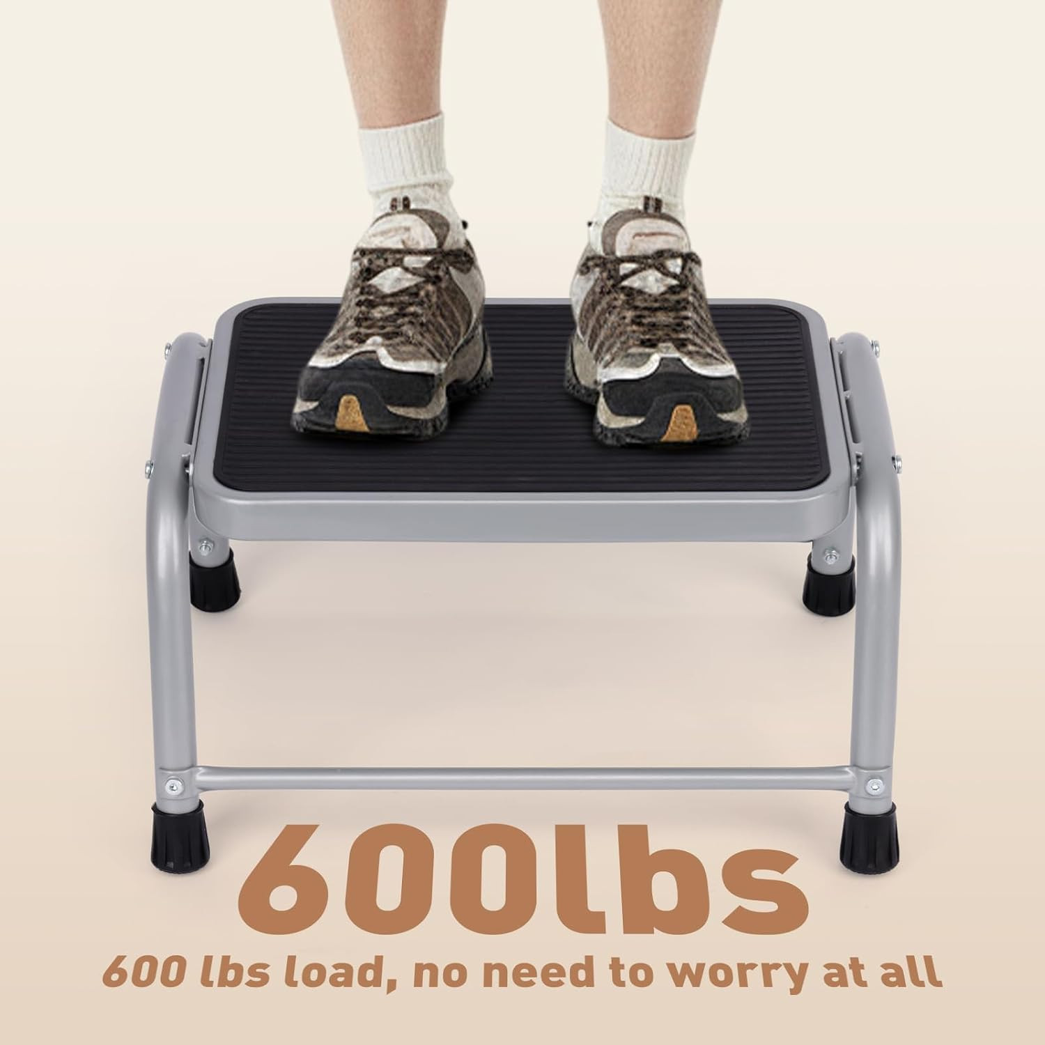 Step Stool,Step Stools for Adults with Non-Slip Rubber Feet, 600 Lbs Capacity, M