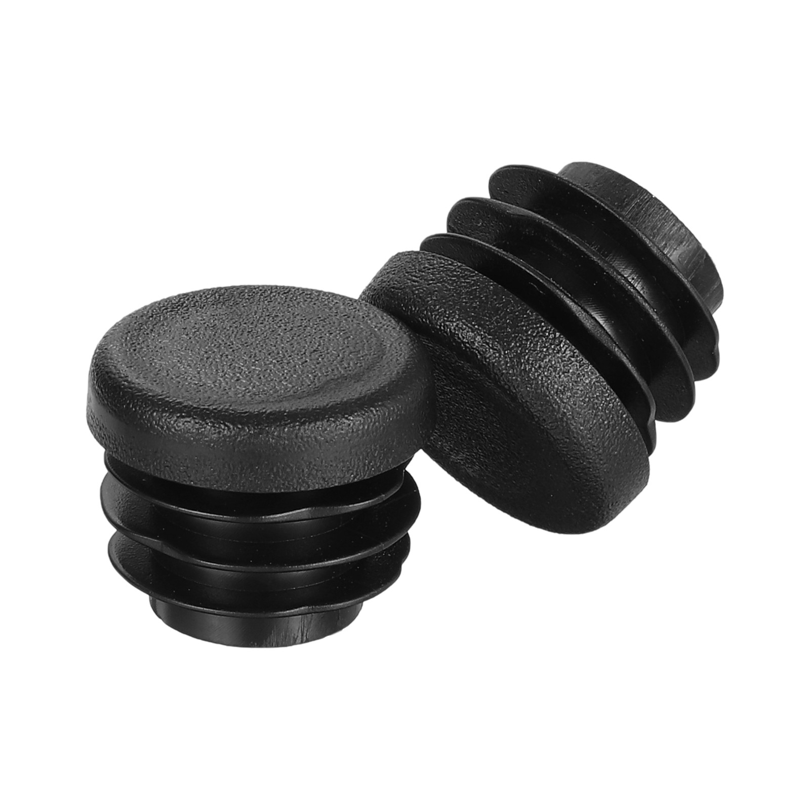 4 Pcs 22mm OD Plastic Hole Plugs HOME INDUSTRIAL Round Ribbed Tubing End Caps