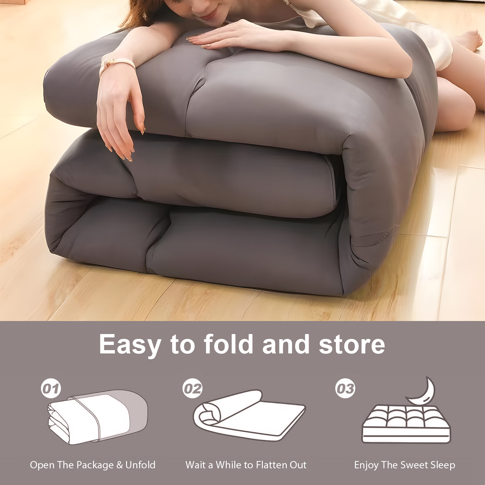 Japanese Floor Mattress Foldable Futon Mattress Sleeping Tatami Mat Camping Pad