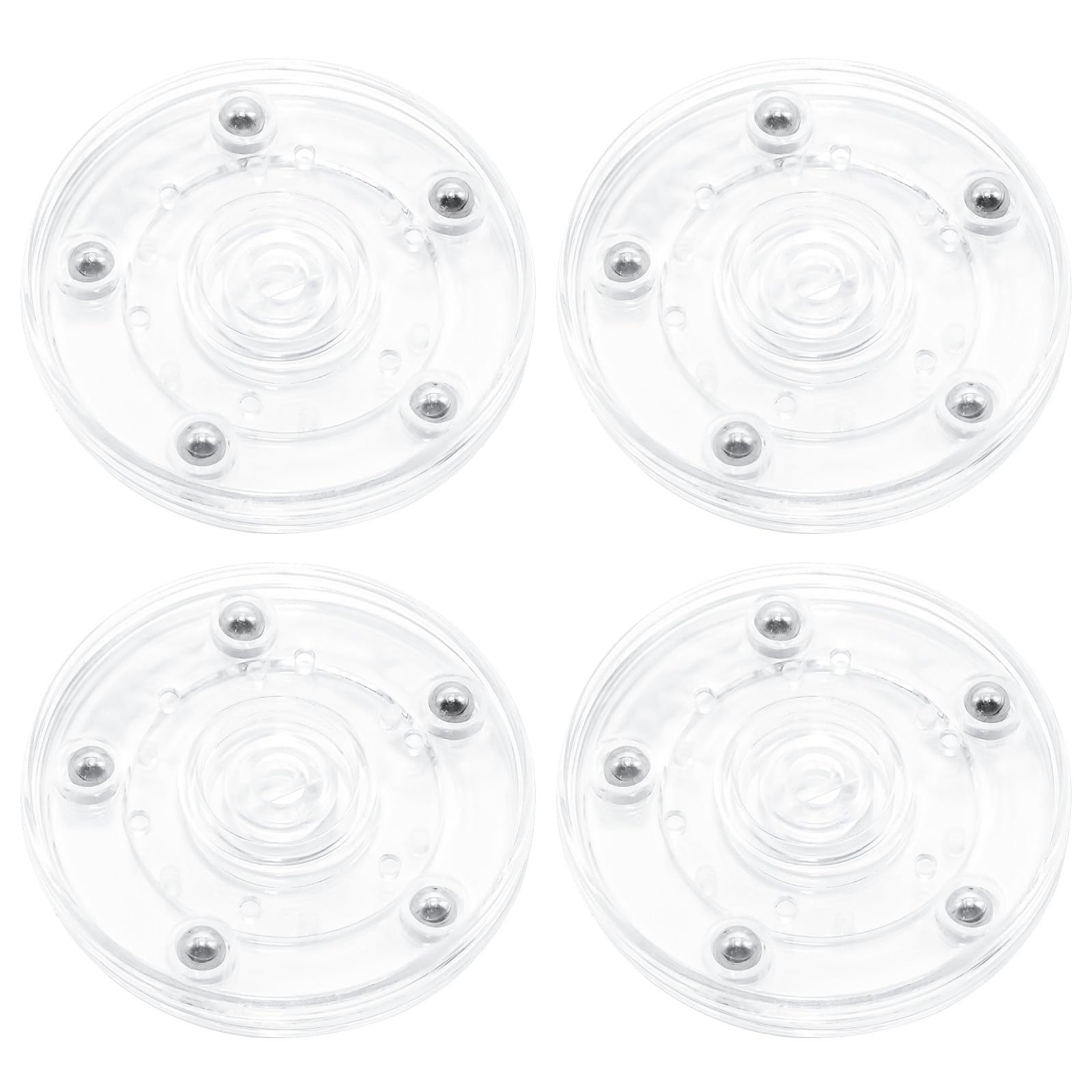 Adyoney 4Pcs Clear Acrylic Lazy Susan 3 Inch Turntable 3 Inch,