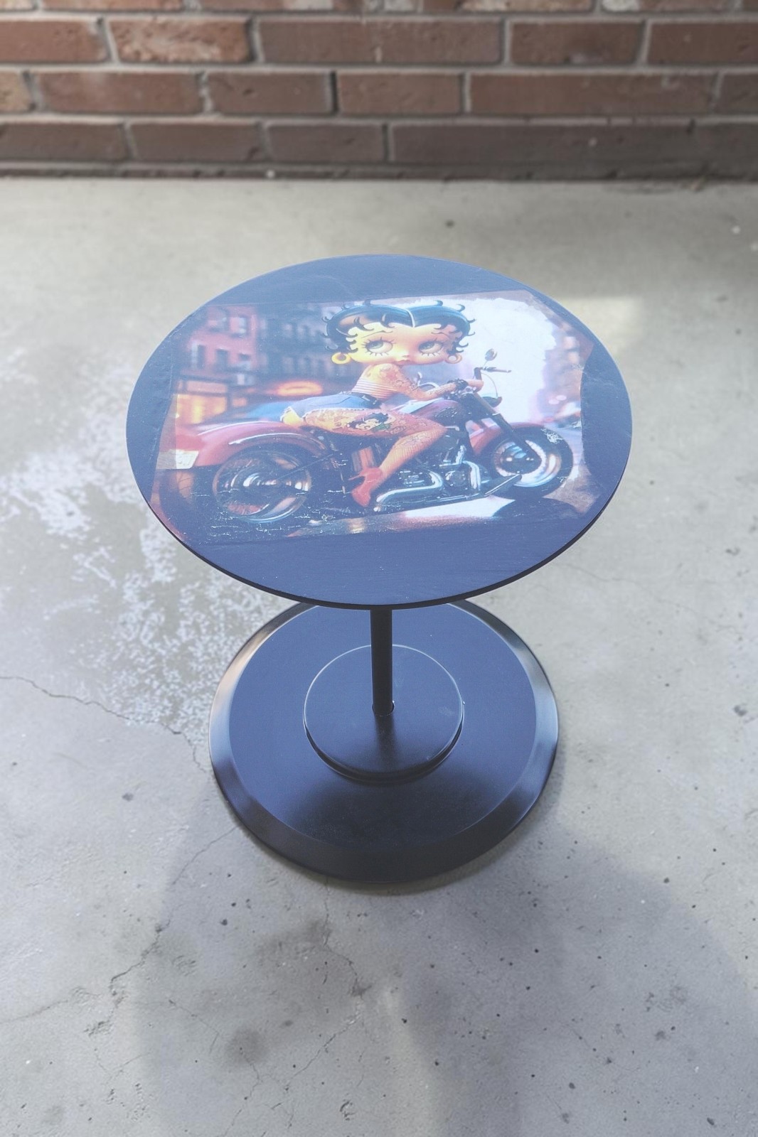 Handcrafted 18-in Round Table Ottoman Modern Upholstered Fabric Chair Two Piece