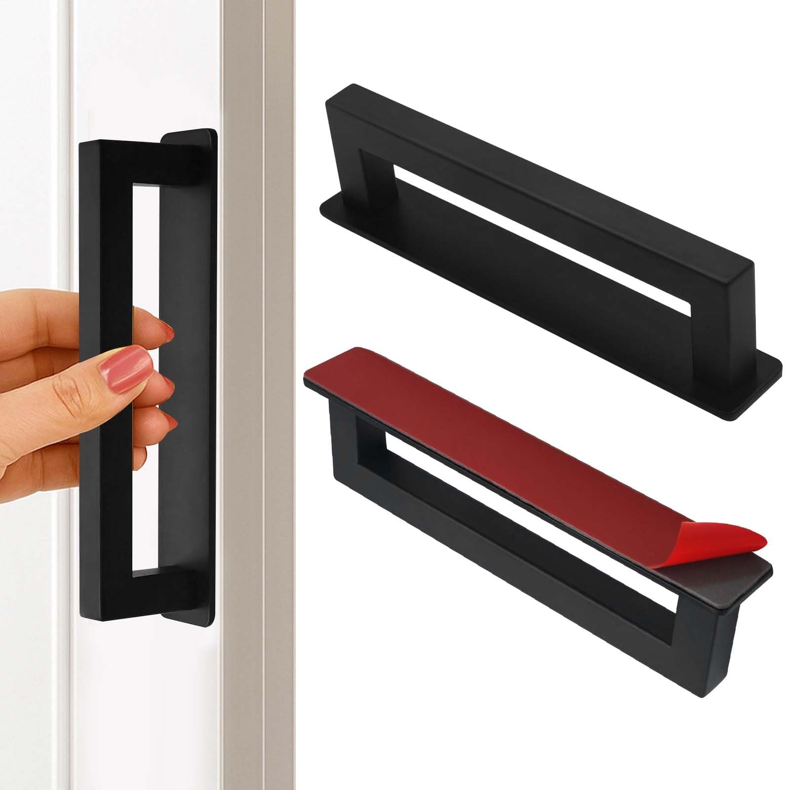 2 Pack Self Adhesive Furniture Handles, Aluminum Cabinet Handles, Drawer Handles…
