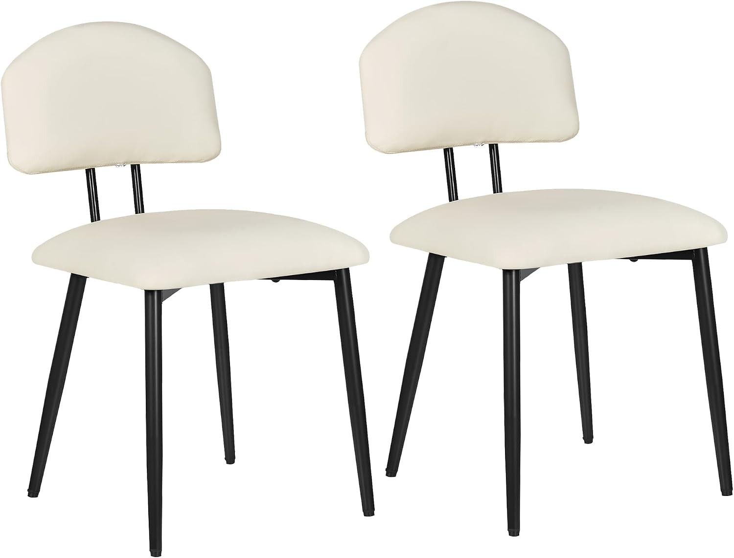 Open-Back Dining Chairs Set of 2, Classic Beige | Upholstered dining chairs,