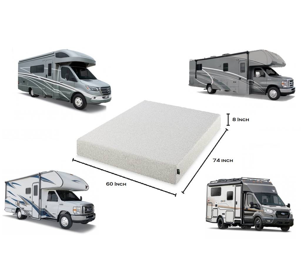 Sleep Master RV Mattress Ultima 8″ Comfort Memory Foam Queen 60″ x 74″ NEW (36D)