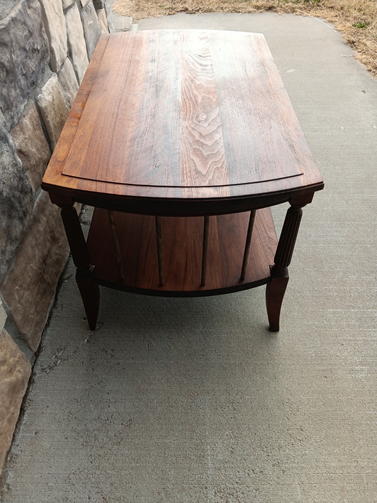 Walnut Queen City 2 Tier End Table Solid Walnut Top And 2nd Shelf