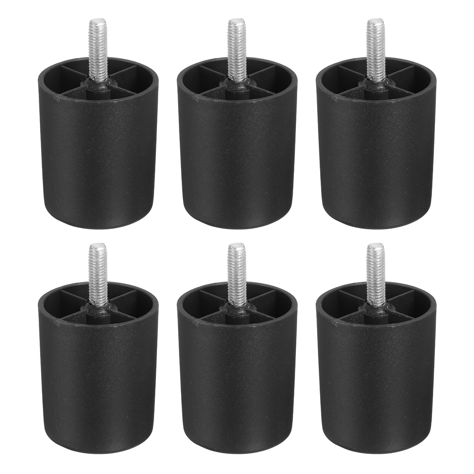 6Pcs 2.36 x 2 Inch Furniture Leg Plastic Tapered Replacement Leg