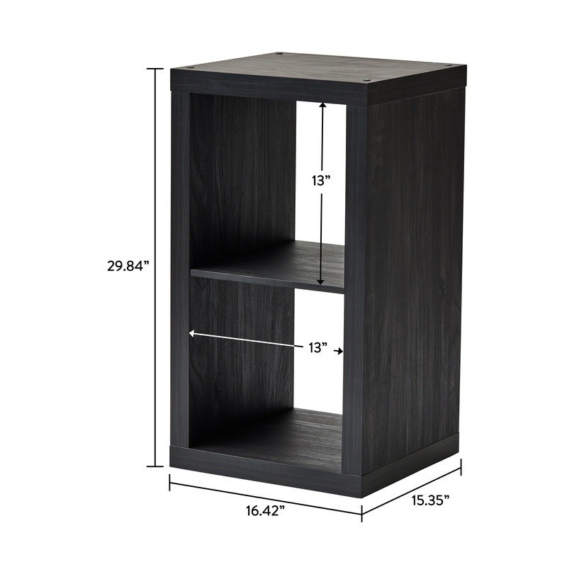 2-Cube Storage Organizer Modern Bookcase Open Back Vertical Horizontal Display