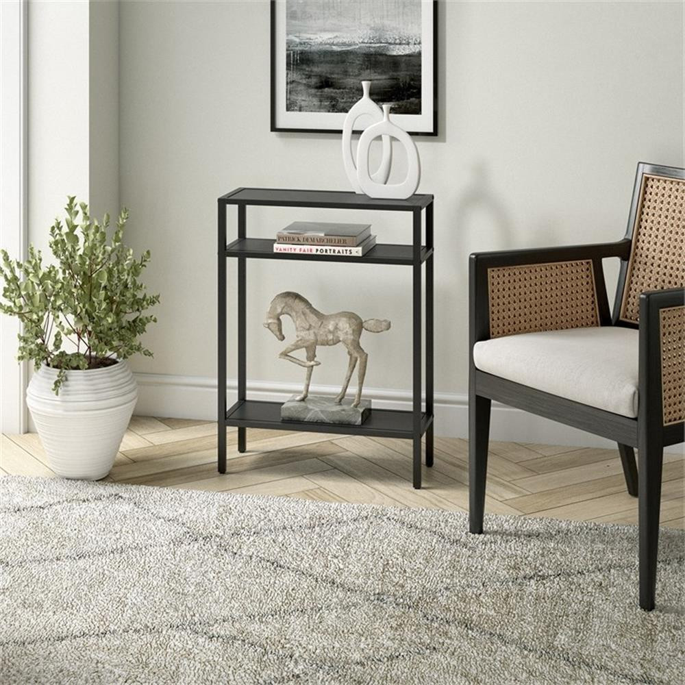 Henn&Hart 22″ Blackened Bronze Metal Console Table