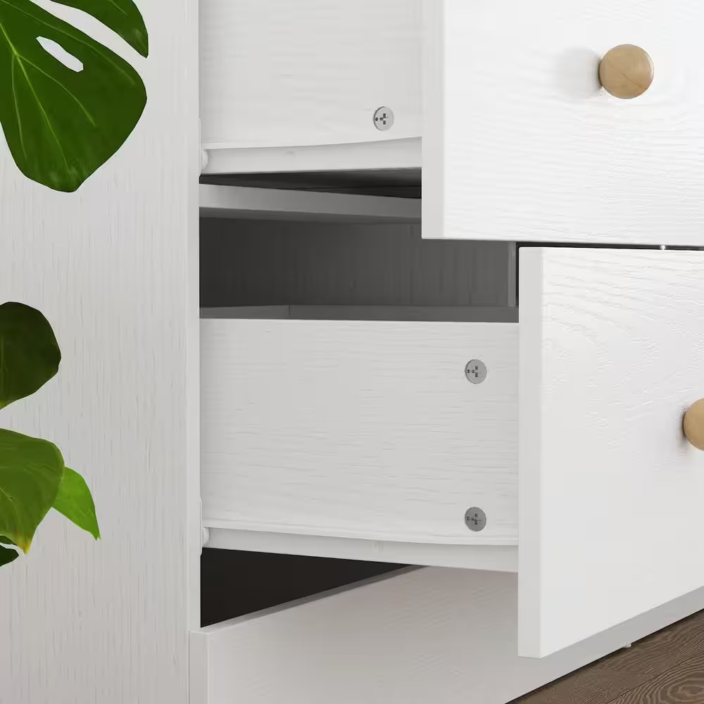 White 9 Drawers 47.2 In. W Wooden Chest of Drawers, Sideboard, Storage Cabinet,