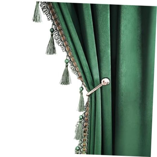 Fazhesici Blackout Velvet Curtains 63 inch 52″W x 63″L (Pack of 2) Dark Green