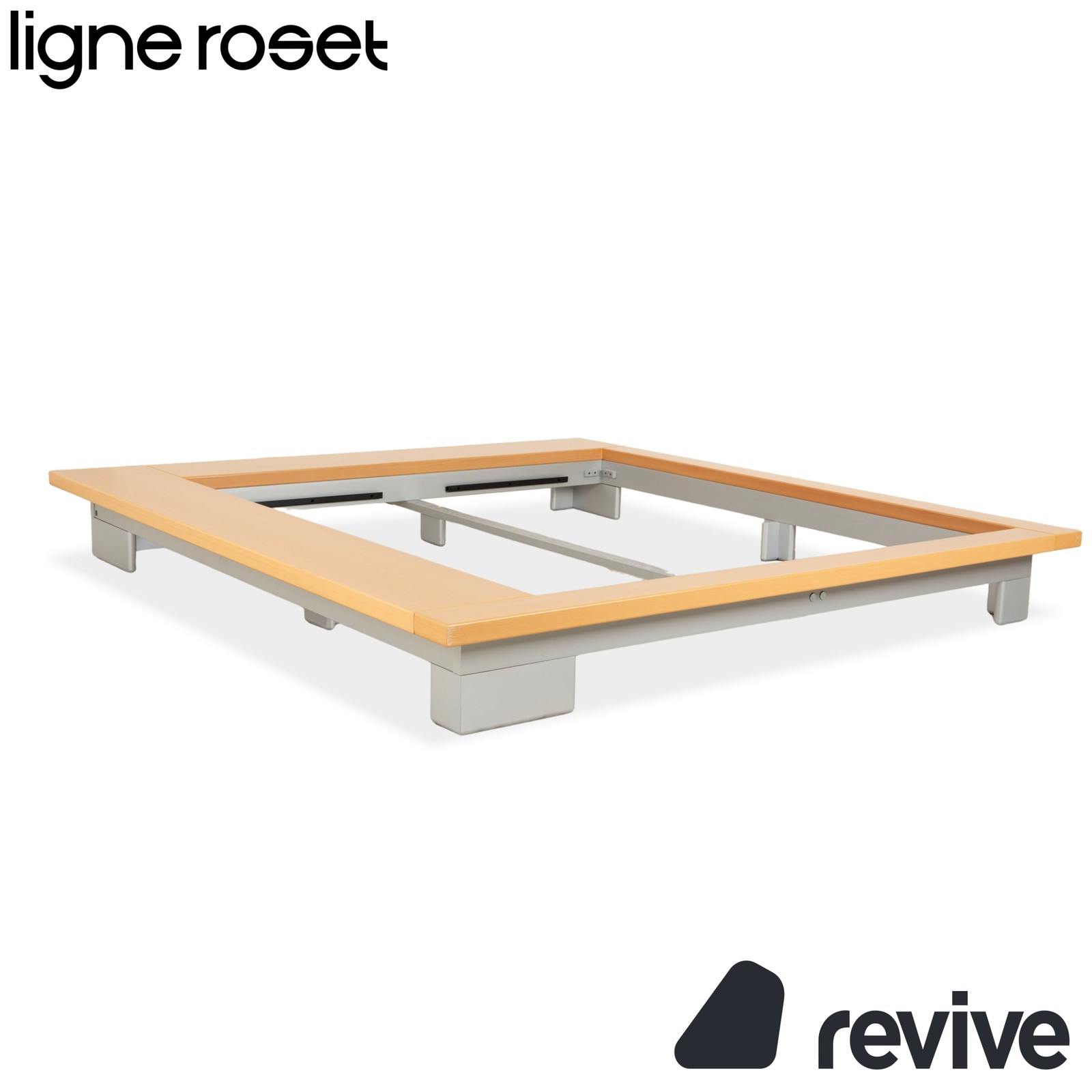 Ligne Roset Wood Bed Double Bed Brown 200X180 Cm