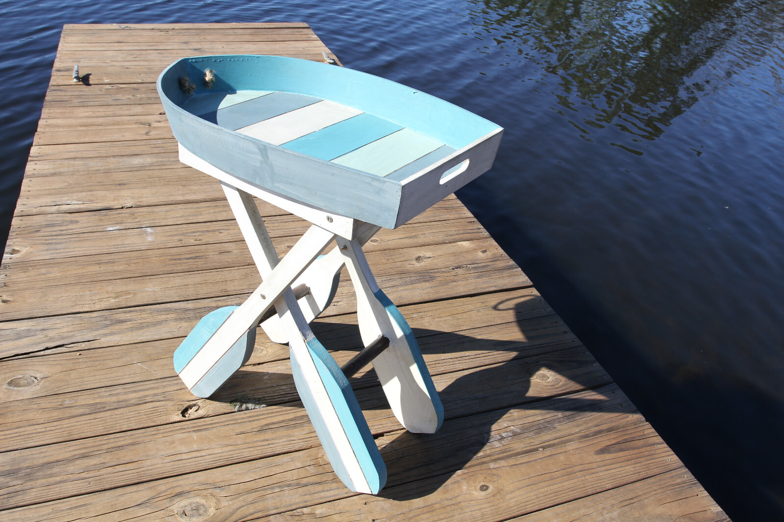 Foldable Boat Shape Side Table For Your Sunroom, Deck Or Patio,all occasion gift