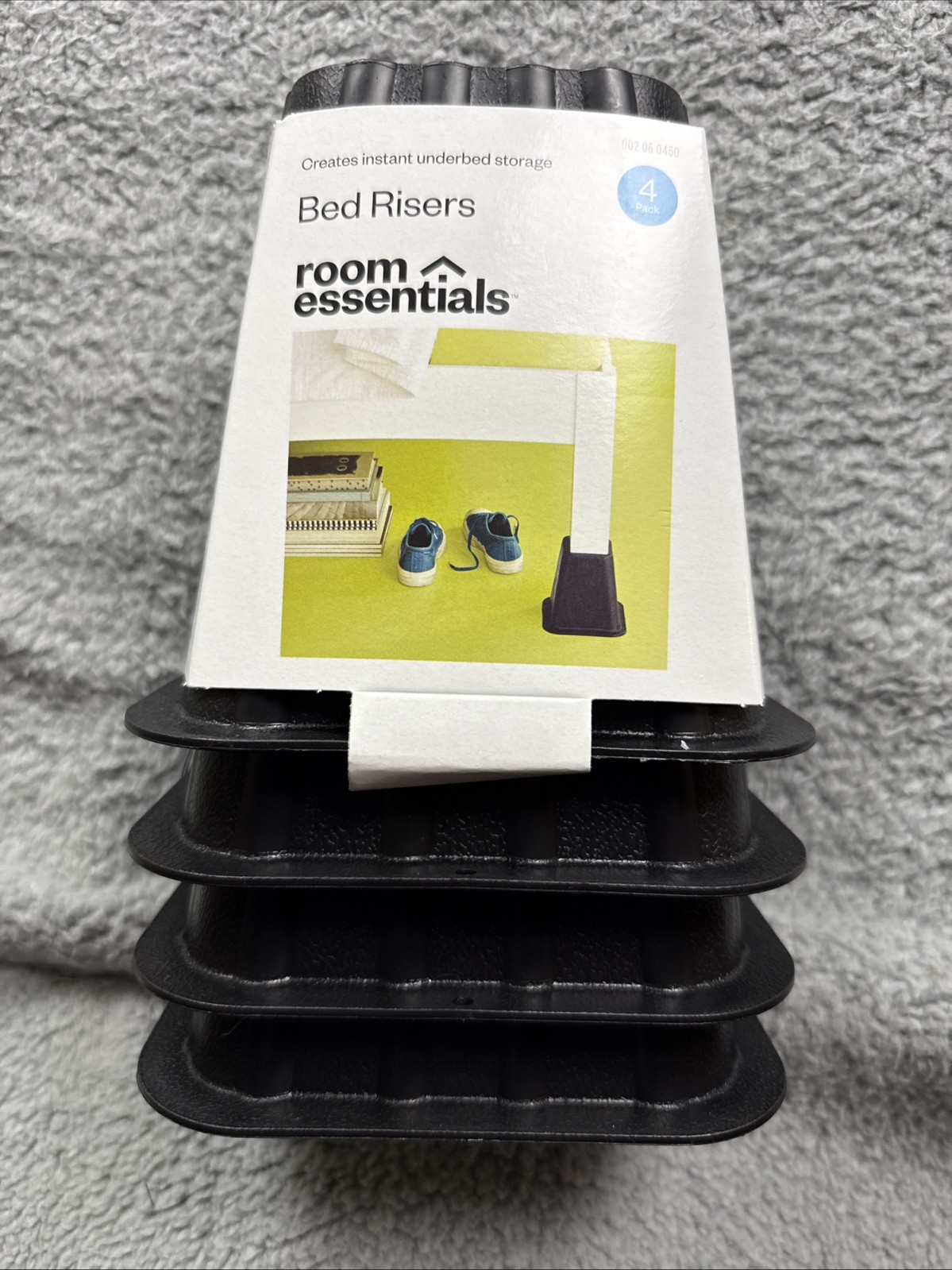 Room Essentials 4pk Bed Risers Espresso
