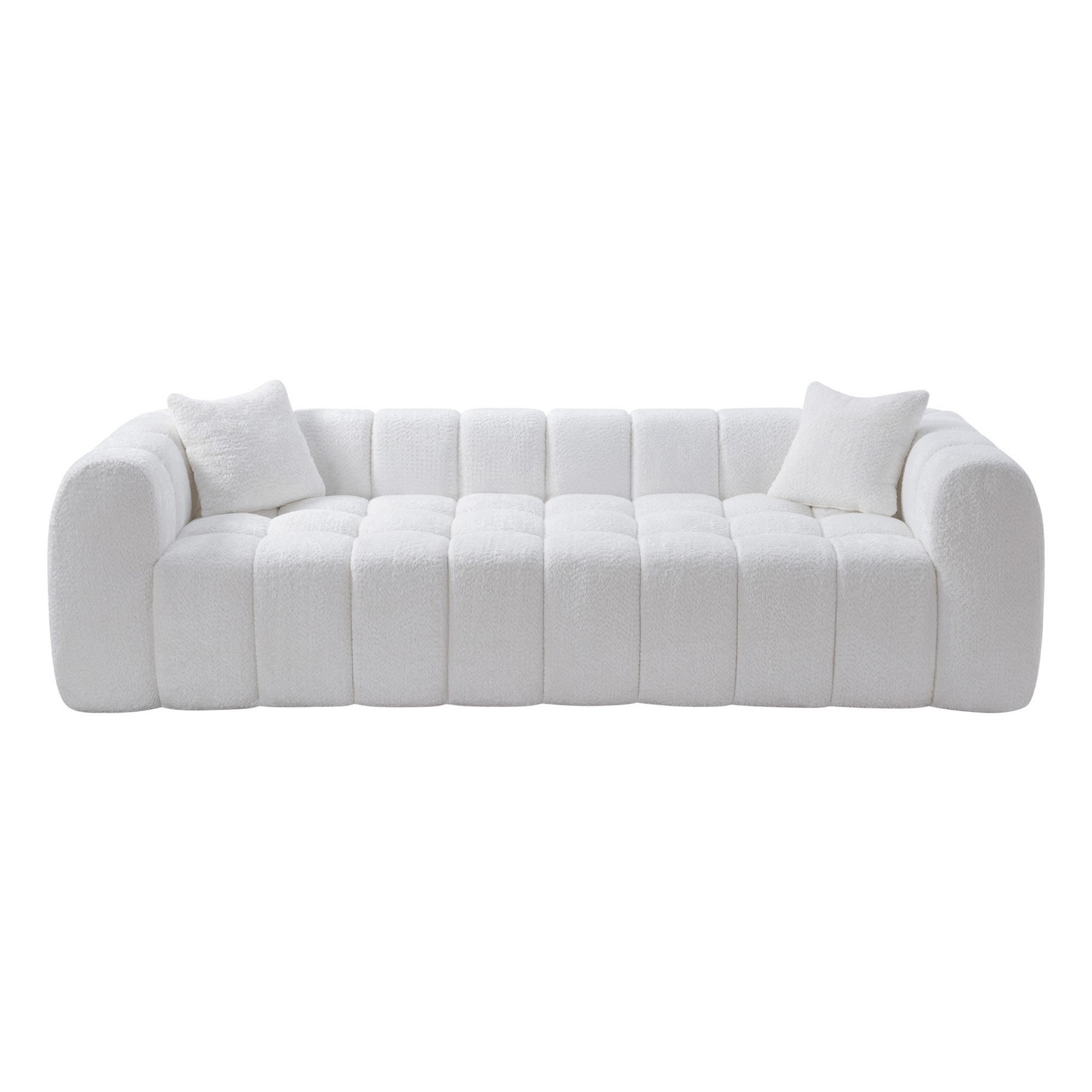 Marshmallow Cloud Sofa 102.7″ Oversized Boucle White Modern 4-Seater
