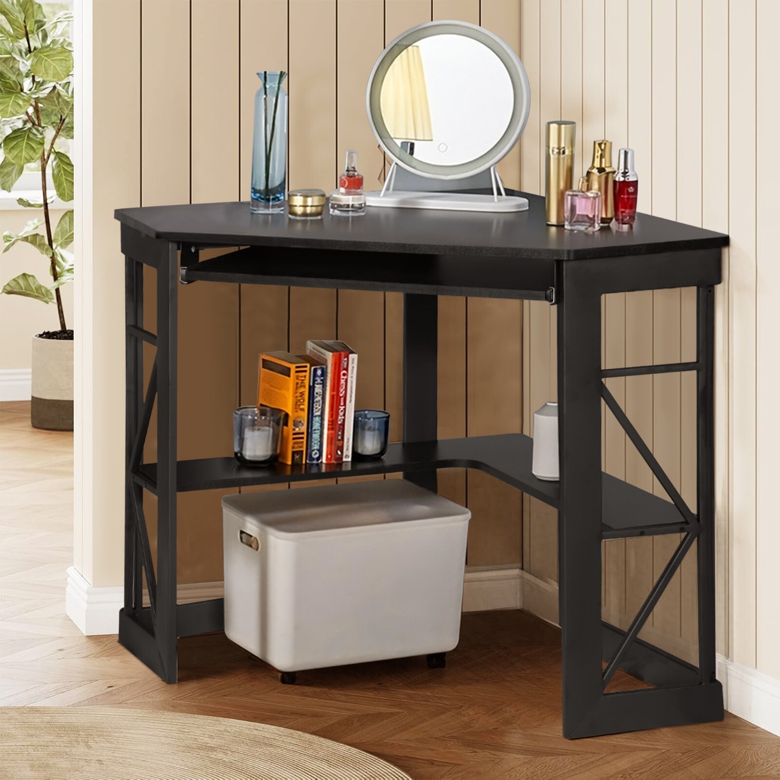 Corner Desk Laptop Gaming Table Computer Home Office Table Workstation w/Drawer