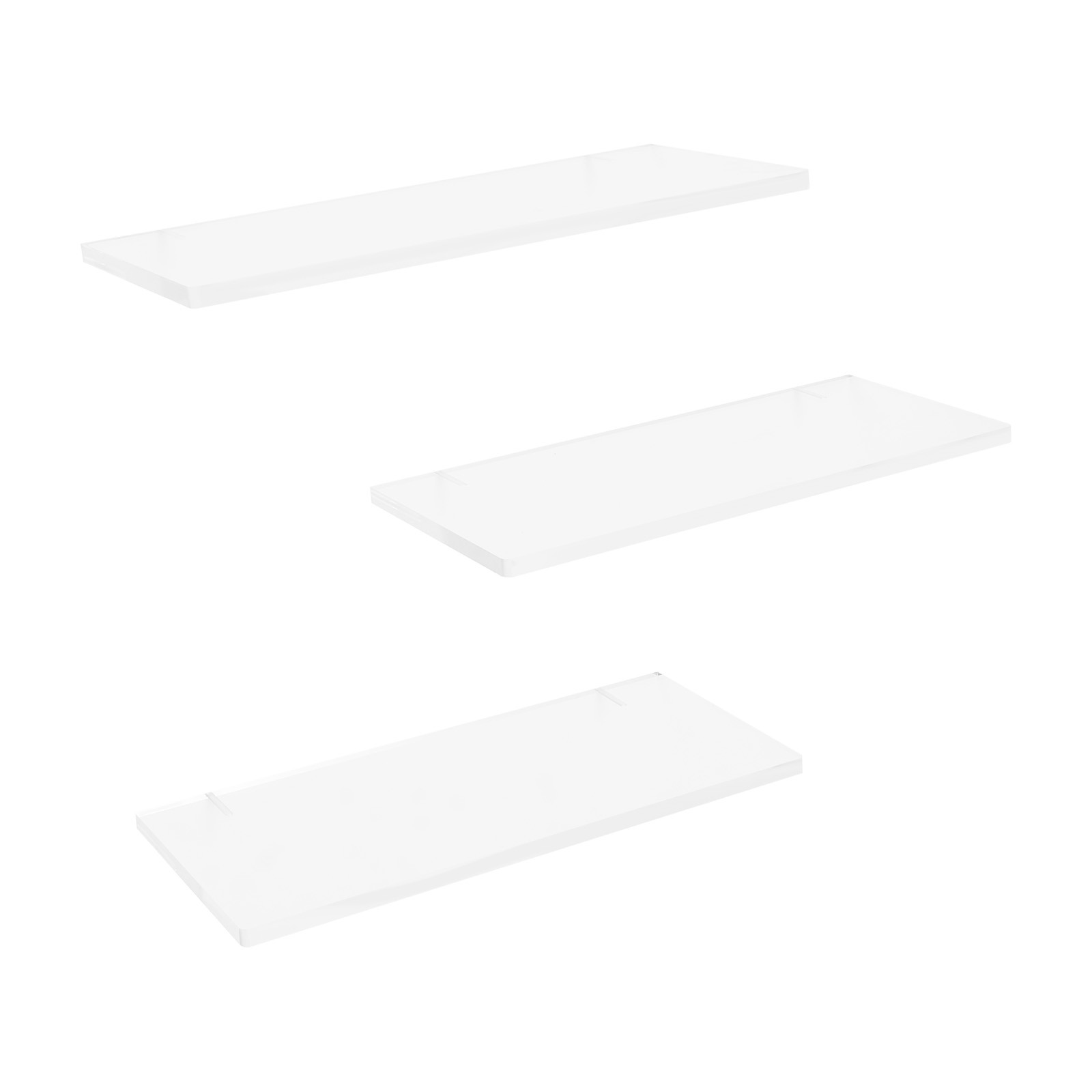 17.5″x9.5″ 3 PCS Wall Shelves Clear Acrylic Floating Shelves Wall Mounted Shelf