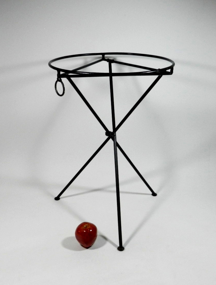 Wrought Iron Folding Jacques Adnet Style Table