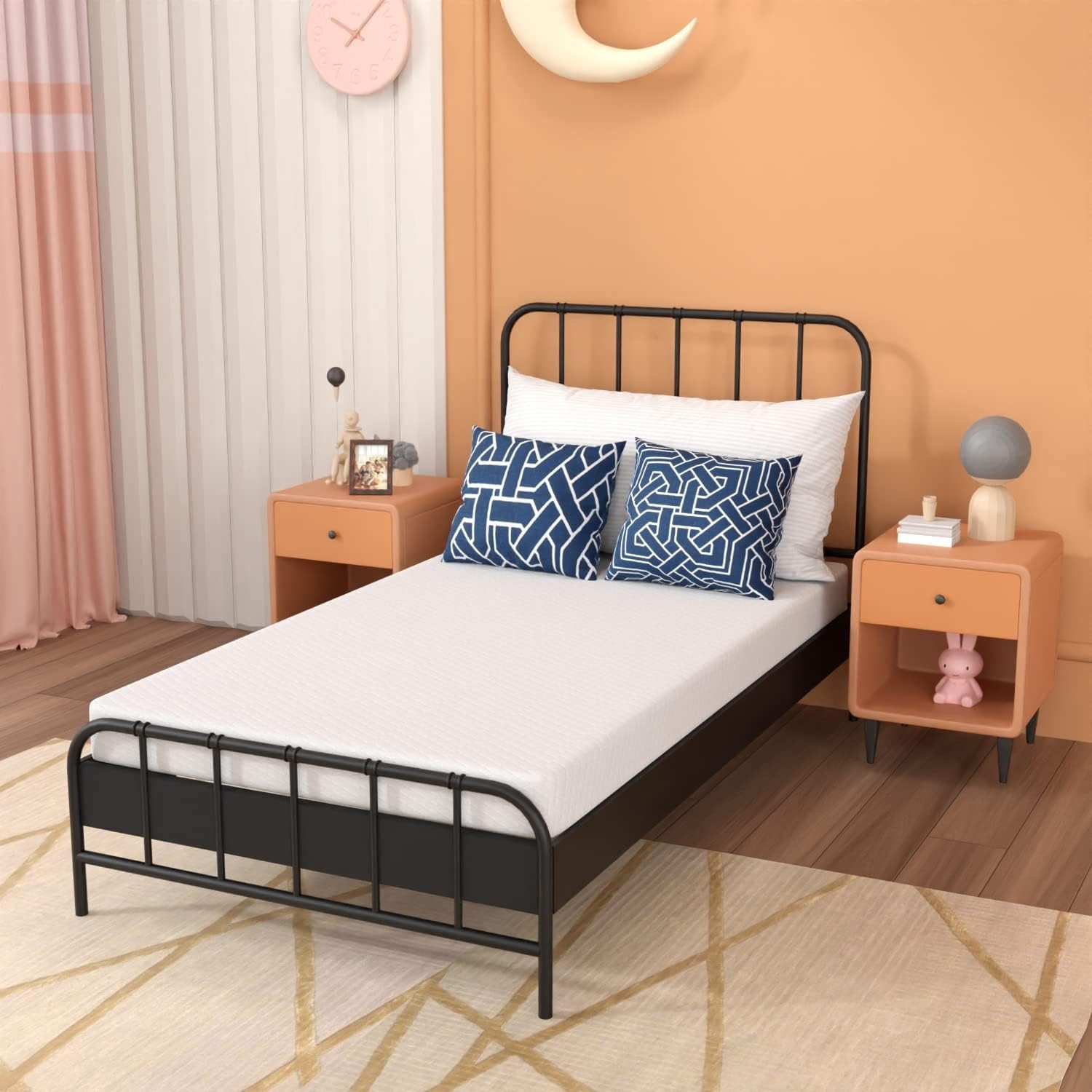 5 Inch Twin Gel Memory Foam Mattress Fiberglass Free/CertiPUR- Certified/Bed-…